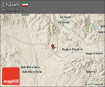 Shaded Relief 3D Map of Chāleh