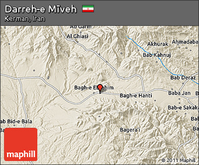 Shaded Relief 3D Map of Darreh-e Mīveh