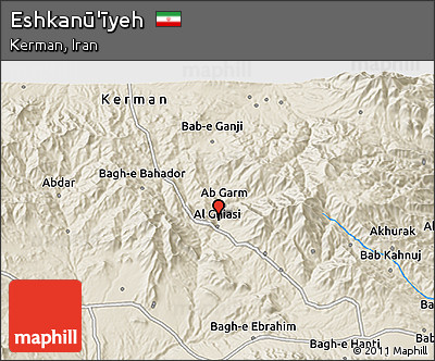 Shaded Relief 3D Map of Eshkanū'īyeh
