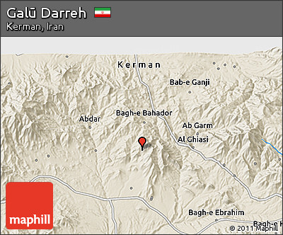 Shaded Relief 3D Map of Galū Darreh