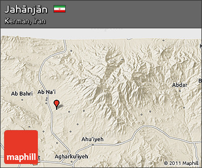 Shaded Relief 3D Map of Jahānjān