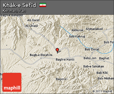 Shaded Relief 3D Map of Khāk-e Sefīd