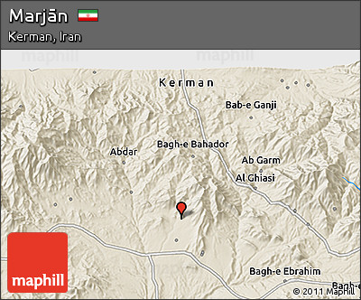Shaded Relief 3D Map of Marjān