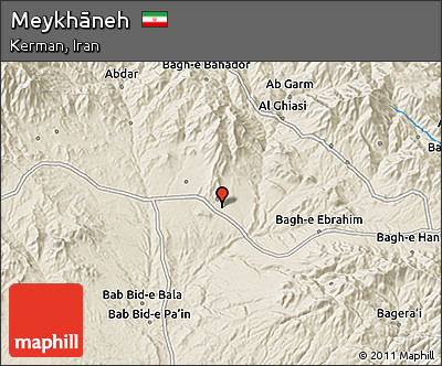 Shaded Relief 3D Map of Meykhāneh