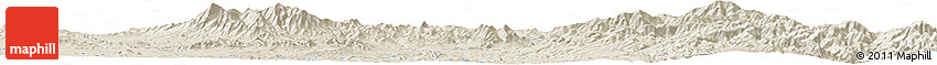 Shaded Relief Horizon Map of Khvoshāb