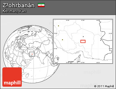 Blank Location Map of Z̧ohrbanān