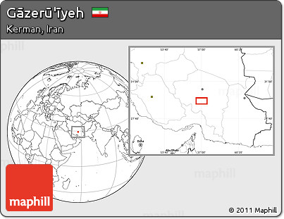 Blank Location Map of Gāzerū'īyeh
