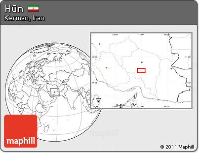 Blank Location Map of Hūn