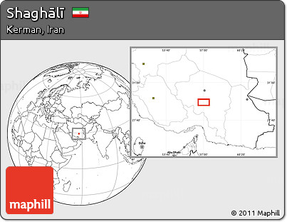 Blank Location Map of Shaghālī