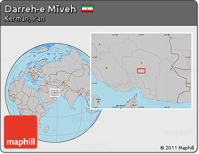 Gray Location Map of Darreh-e Mīveh