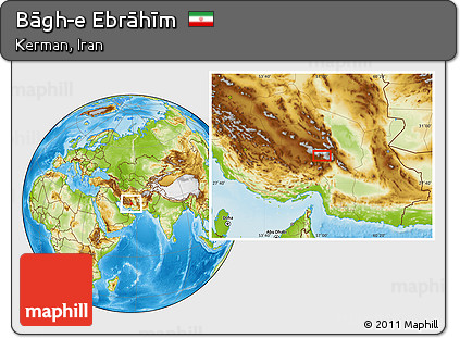 Physical Location Map of Bāgh-e Ebrāhīm