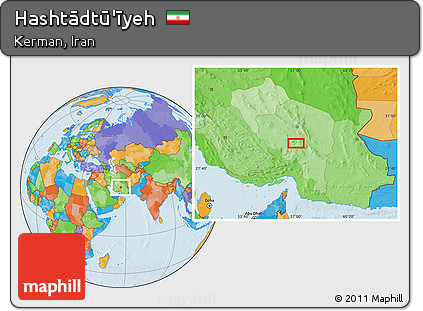 Political Location Map of Hashtādtū'īyeh