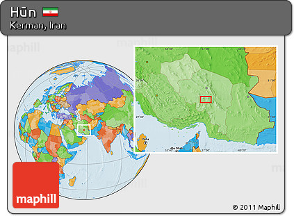Political Location Map of Hūn