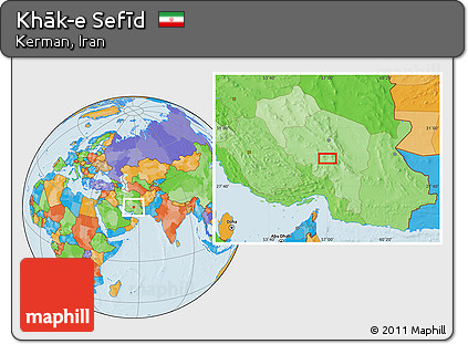 Political Location Map of Khāk-e Sefīd