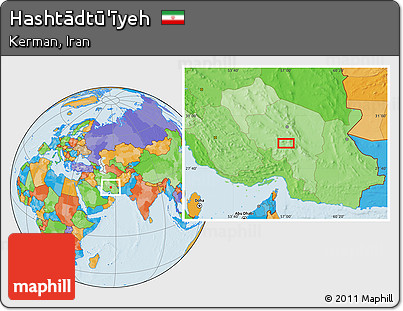 Political Location Map of Hashtādtū'īyeh