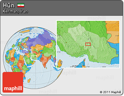 Political Location Map of Hūn