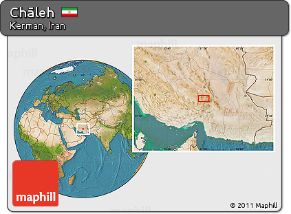 Satellite Location Map of Chāleh