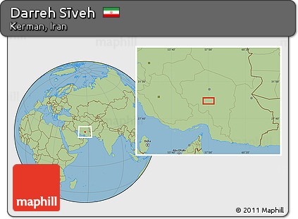 Savanna Style Location Map of Darreh Sīveh