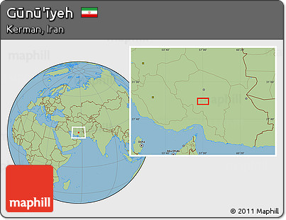 Savanna Style Location Map of Gūnū'īyeh