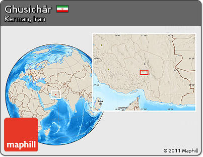 Shaded Relief Location Map of Ghusichār
