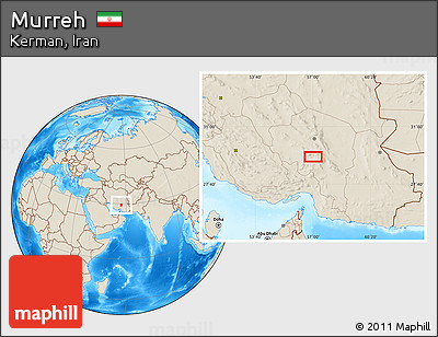Shaded Relief Location Map of Murreh