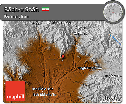 Physical Map of Bāgh-e Shāh