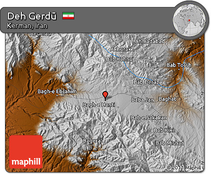 Physical Map of Deh Gerdū