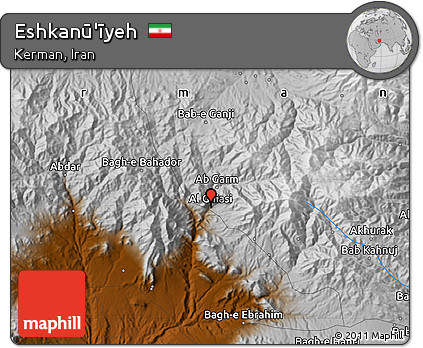 Physical Map of Eshkanū'īyeh