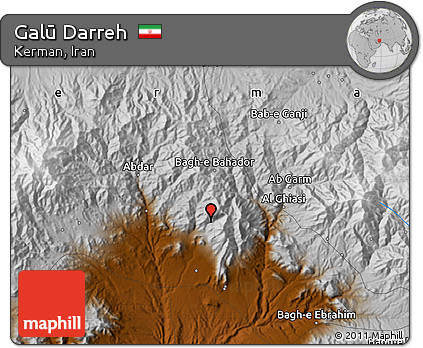 Physical Map of Galū Darreh