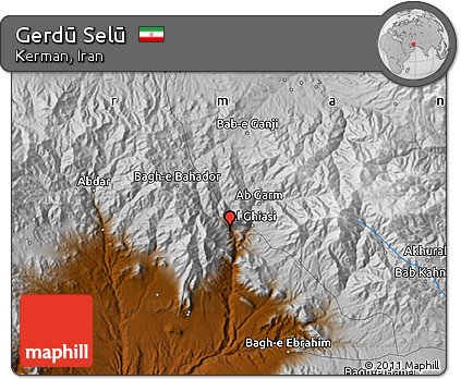 Physical Map of Gerdū Selū