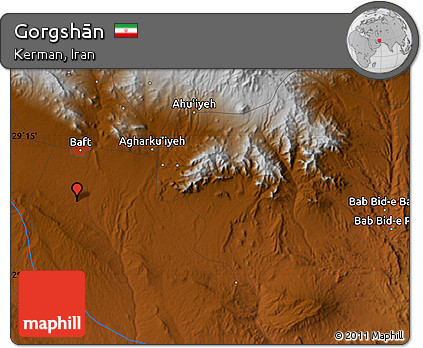 Physical Map of Gorgshān