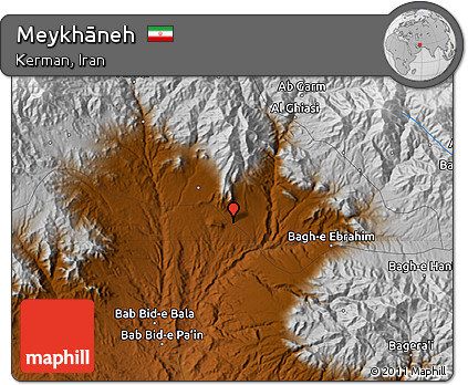 Physical Map of Meykhāneh