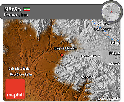 Physical Map of Nārān
