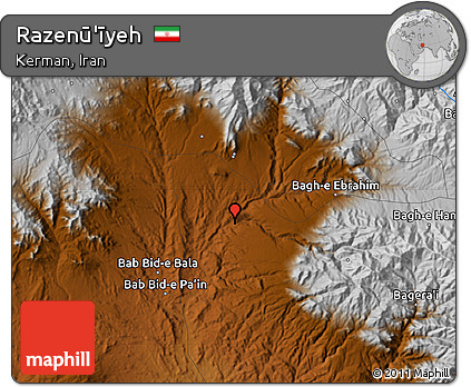 Physical Map of Razenū'īyeh