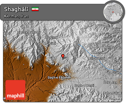 Physical Map of Shaghālī