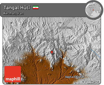 Physical Map of Tangal Hūtī