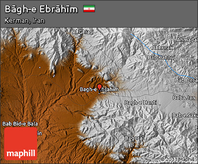 Physical Map of Bāgh-e Ebrāhīm