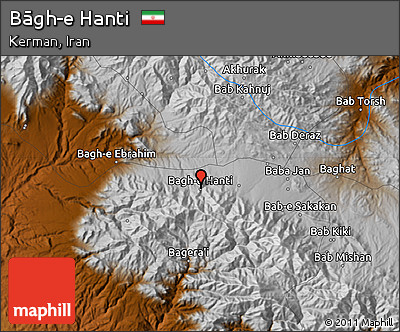 Physical Map of Bāgh-e Hanti