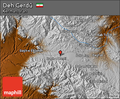 Physical Map of Deh Gerdū