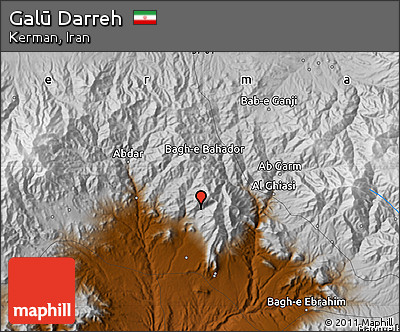 Physical Map of Galū Darreh
