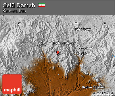 Physical Map of Gelū Darreh