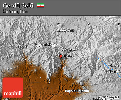 Physical Map of Gerdū Selū