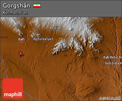 Physical Map of Gorgshān