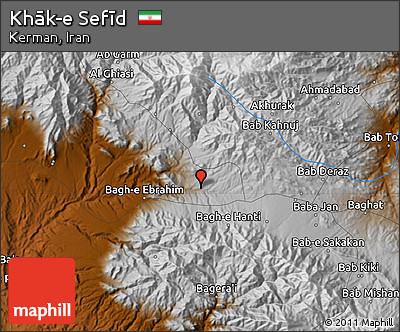 Physical Map of Khāk-e Sefīd