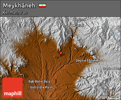 Physical Map of Meykhāneh