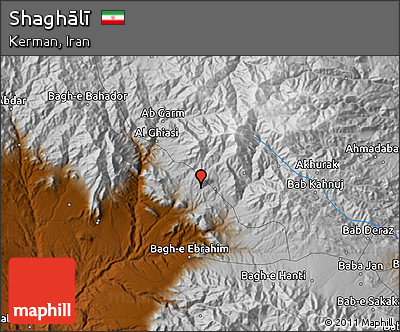 Physical Map of Shaghālī