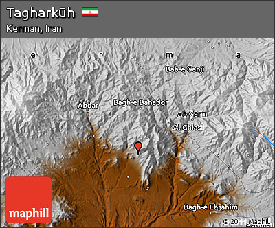 Physical Map of Tagharkūh