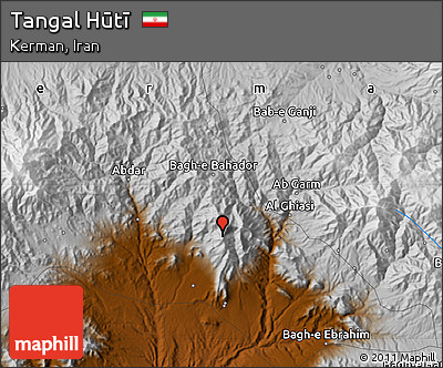 Physical Map of Tangal Hūtī