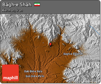 Physical Map of Bāgh-e Shāh
