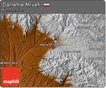 Physical Map of Darreh-e Mīveh